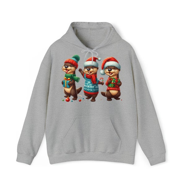 Cute otter trio hoodie sweatshirt
