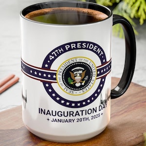 47e president Donald Trump inauguratie dag koffiemok, Trump koffiemokken, 2024 na verkiezing keramische theekop, Donald Trump Maga cadeau