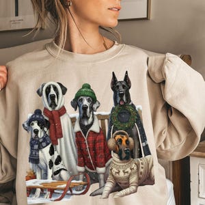 Cozy Great Dane Dog Lovers Crewneck Sweatshirt, Pet Owner Gift, Winter Apparel, Animal Lover Sweatshirt, Gildan Sweatshirt for Dog Owners