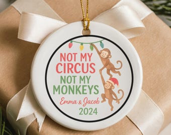 Ceramic Ornaments, Funny Coworker Gift, Coworker Christmas Ornament, Office Decor, Double-Sided Print