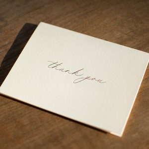 Thank You Cards, Letterpress Gold Foil Card, Boutique Handmade Notes, Chic Gift image 6