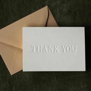 Thank You Cards, Letterpress Emboss Card, Boutique Handmade Notes, Tiny Chic Gift image 4