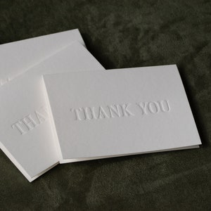 Thank You Cards, Letterpress Emboss Card, Boutique Handmade Notes, Tiny Chic Gift image 5