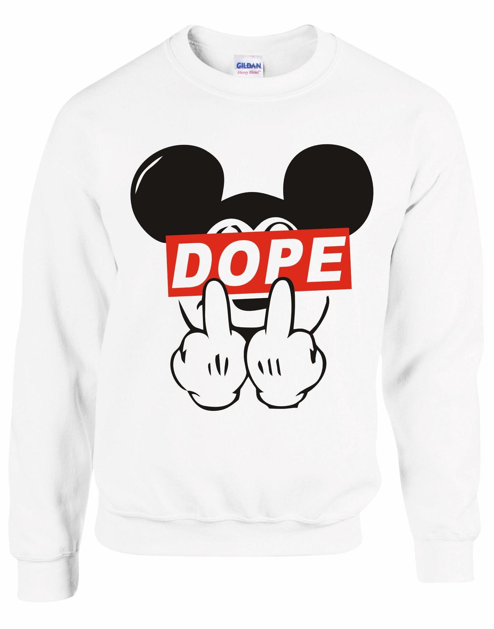 Dope Mickey Unisex Sweatshirt - Etsy, image size:1619x2063
