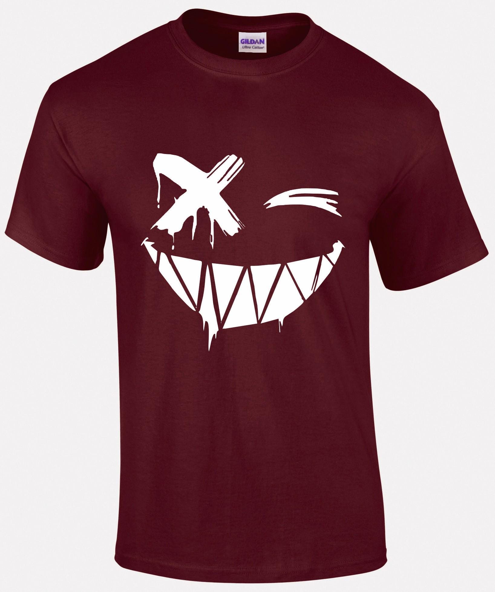 ◆BLACKBLOND◆ Vivid Classic Smile Logo T-Shirt Red Amazon.com: Nirvana Smile Face Logo T-Shirt - Black (Small