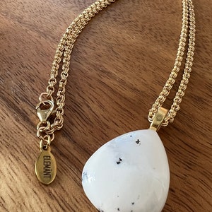 Opal pendant necklace with chain