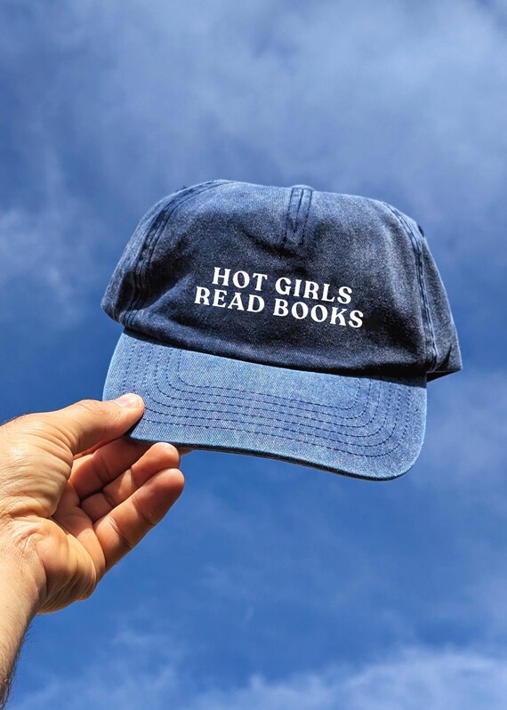 Vintage Acid Wash Baseball Cap: Hot Girls Read Books - Bookish Fashion