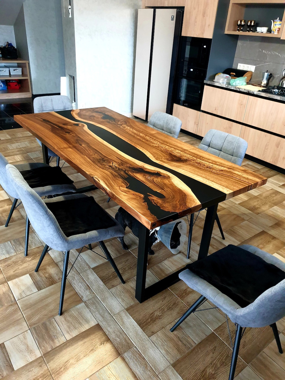 Tabla De Servir Queso De Madera - Tabla De Resina Epoxi - Ta | Cuotas