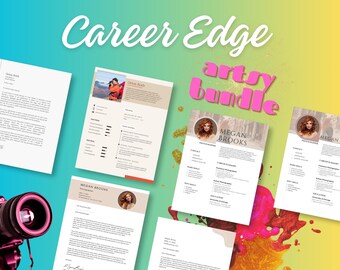 Artsy Resume & Cover Letter Bundle - CareerEdge Bundle by JobReadyResources