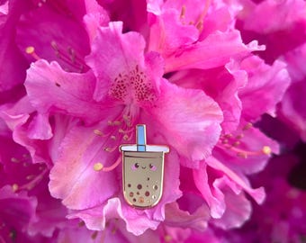 Boba Bubble tea kawaii emaille pin, schattige pin, boba lover cadeau, leuk cadeau, fijnproever