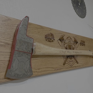 Custom Firefighter Retirement Pickhead Axe - Personalized Gift with Optional Plaque Holder