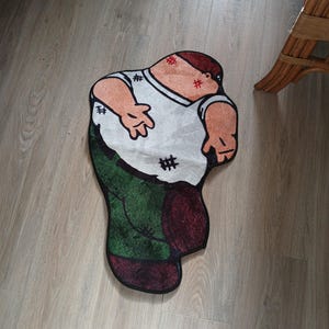 Family Guy Peter Griffin Falling Plush Rug, Cartoon Decor Mat