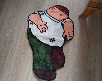 Family Guy Peter Griffin Falling Plush Rug, Cartoon Decor Mat