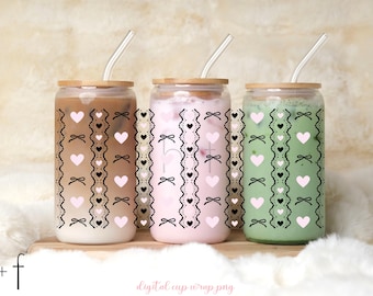 Just a Girl Black Coquette Cup Wrap - Digital PNG File Design - Ideal for Sublimation or UV DTF Prints