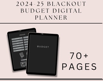 Digital Dark Mode Budget Planner, Finance Planner, Undated Digital Planner, Portrait Dark Budget Planner, GoodNotes Planner, Savings Tracker