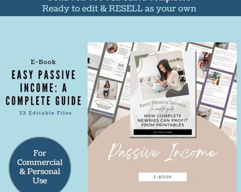 Print on Demand | Done for you | ebook Bundle | Passive Income: A Complete Guide | PLR Resell Canva Templates