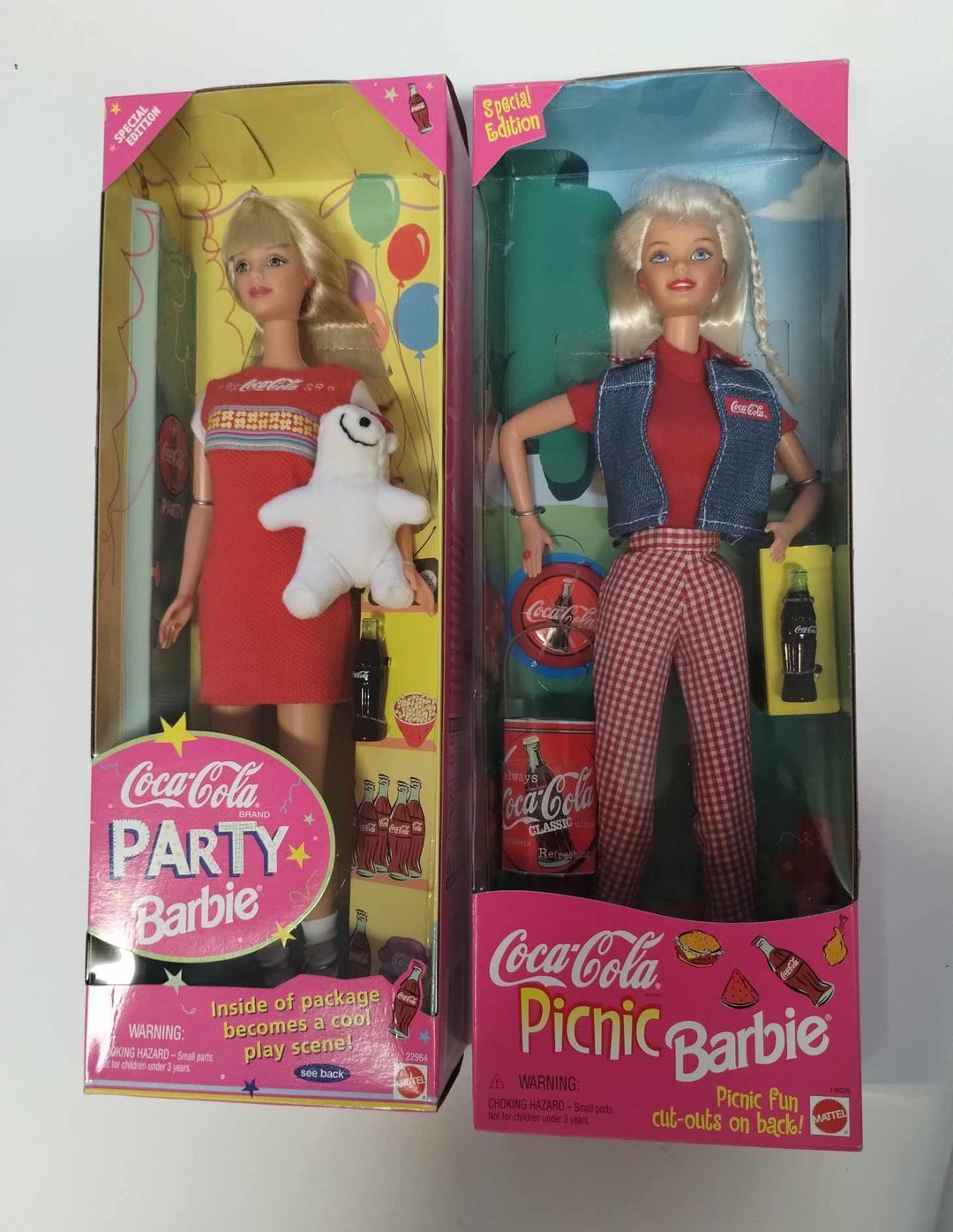 Vintage 1998 & 1997 Special Edition Coca-cola Barbie's - Etsy