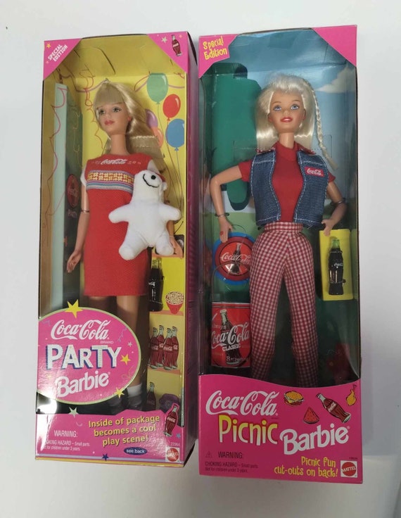Vintage 1998 & 1997 Special Edition Coca-cola Barbie's - Etsy