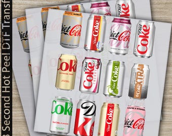 Diet Coke, Coke Lover, Funny Soda DTF Transfers, Diet Coke Soda, Ready to Press, Personalized DTF Transfers, Heat Press DTF Transfers