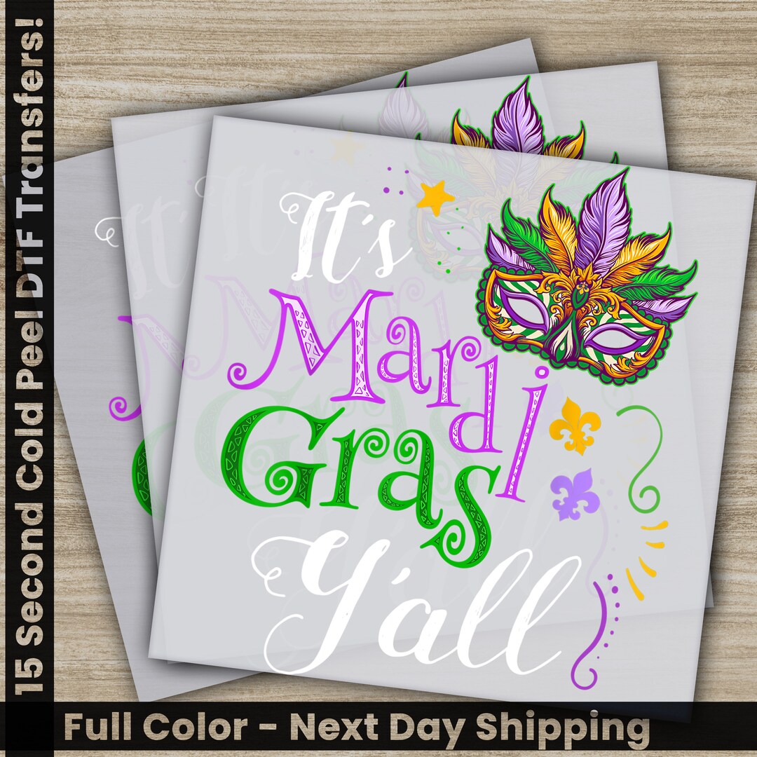 Mask, Parade Lovers, Mardi Gras Transfer, Ready to Press, Personalized ...