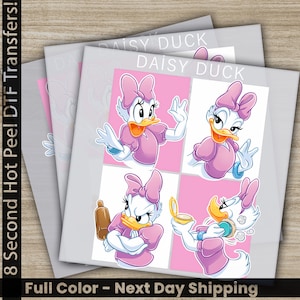 Cuatro escenas de margaritas, Disney Friend, Transferencias Disney, Listo para imprimir, Transferencias DTF personalizadas, Regalos Disney, Transferencias DTF para prensa de calor