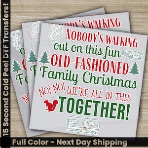 Family Christmas, DTF Transfers, Ready to Press, Personalized Gifts, Direct to Film, Sublimation Screen Prints, Fast Shipping