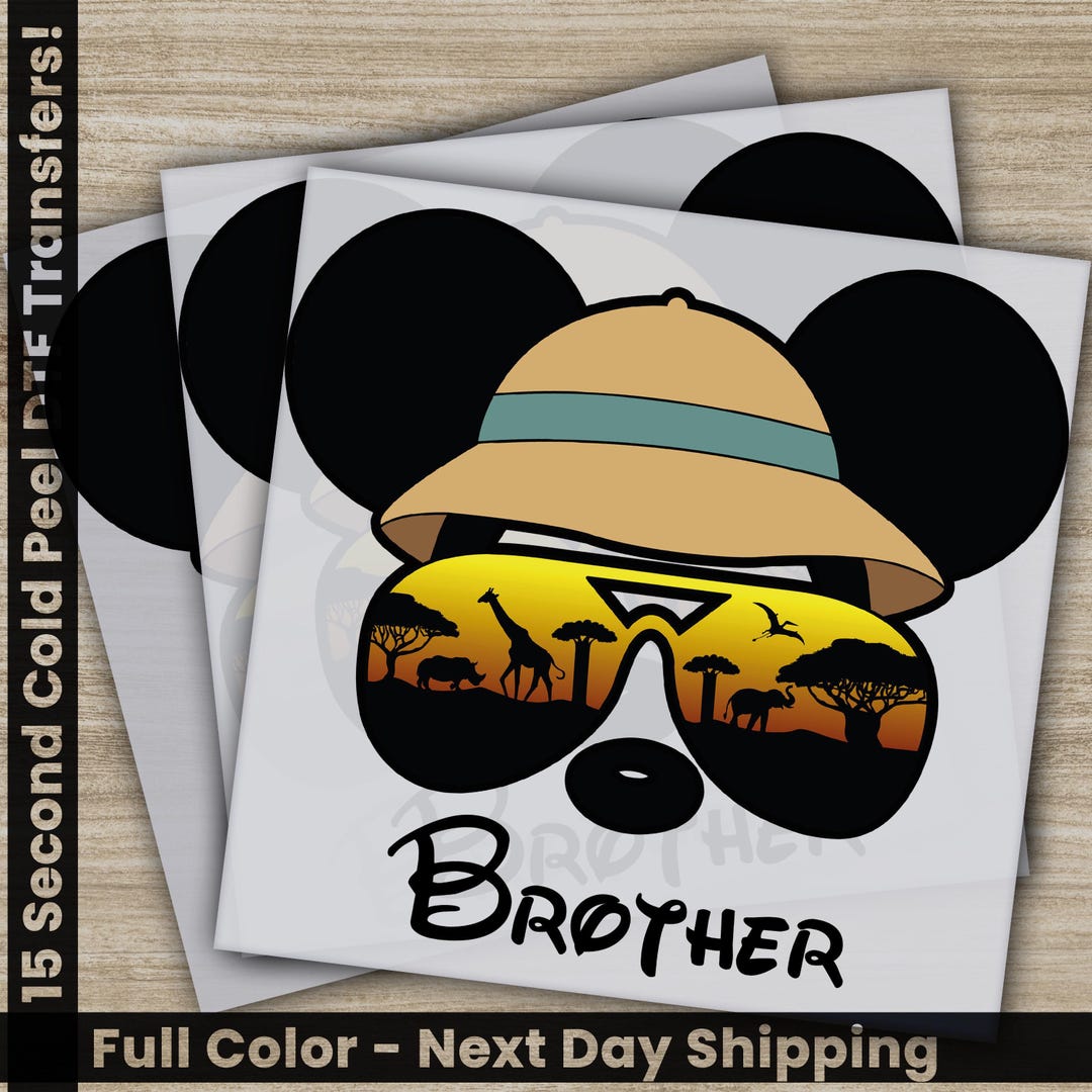 Brother Mickey Head, Safari, Disney Transfer, Ready to Press ...