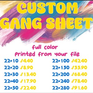 Custom Transfer Gang Sheet, Direct to Film Transfers, Wholesale Dtf Print, Custom Dtf Transfer, Heat Press Transfer, Ready for Press