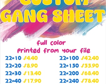 Custom Transfer Gang Sheet, Direct to Film Transfers, Wholesale Dtf Print, Custom Dtf Transfer, Heat Press Transfer, Ready for Press