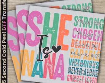 She is Nana, Mom, Gigi,Mama,Mother's Day Transfers, Ready to Press, Personalized DTF Transfers, Mother's Day Gifts, Heat Press DTF Transfers