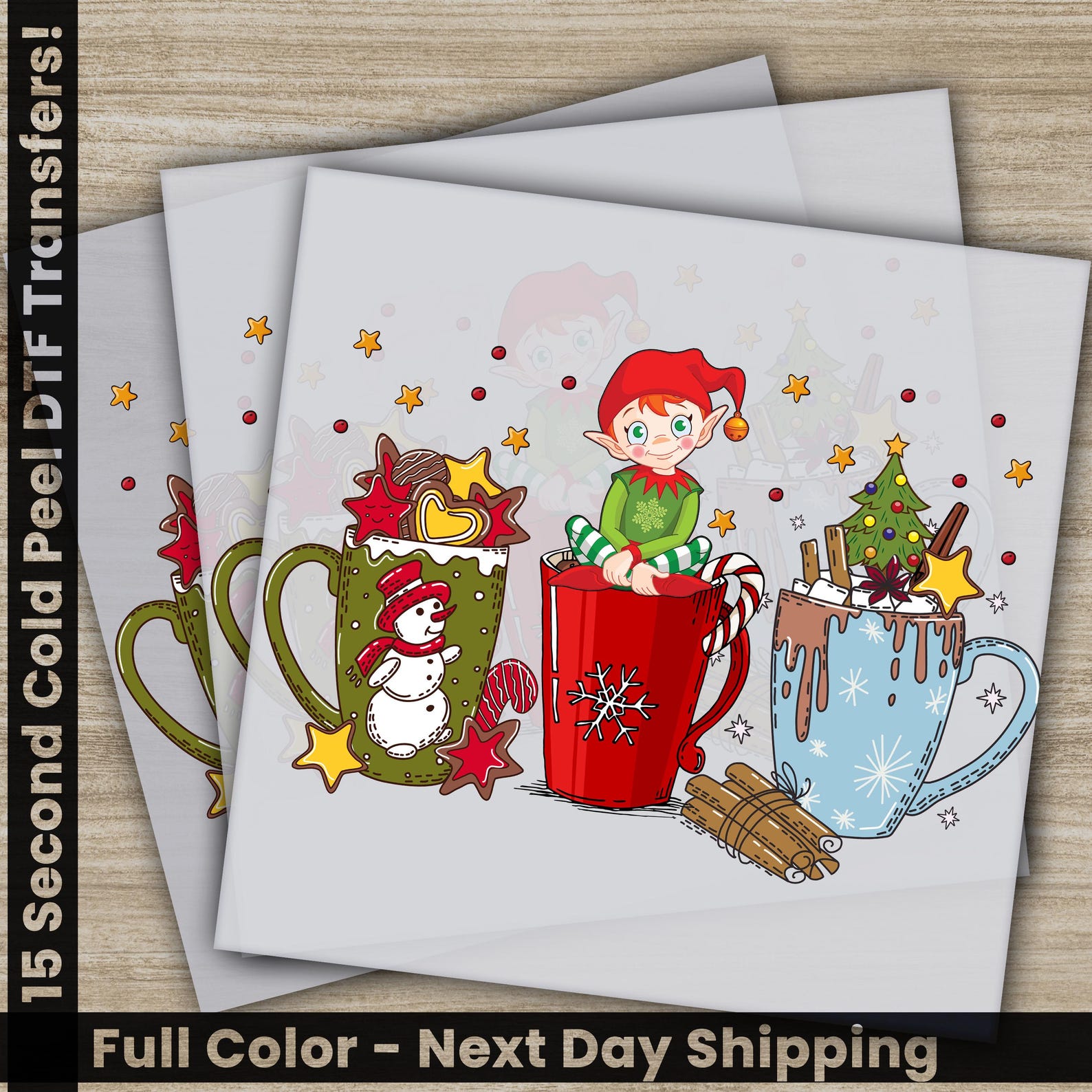 Christmas DTF Transfers, Ready to Press, Personalized Gifts, Direct to