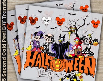 Halloween, Disney Transfers, Ready to Press, Personalized DTF Transfers, Disney Gifts, Heat Press DTF Transfers