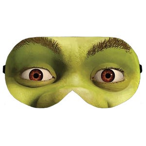 Shrek face eye sleep sleeping mask blindfold blindfolds eyes pillow slumber slumbers night relax masks good health idea gift gifts present