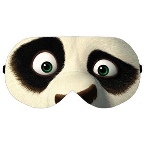 Máscara para dormir con cara de Po Kung Fu Panda, antifaz para dormir, antifaz para dormir, antifaz para dormir, almohada para dormir, máscaras relajantes, buena idea para regalar