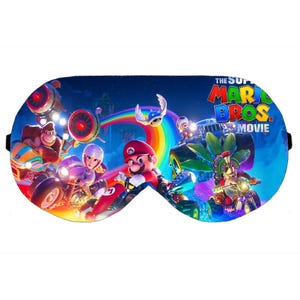 Super Mario movie eye sleep sleeping mask blindfold blindfolds eyes pillow slumber relax blackout masks good health idea gift gifts present