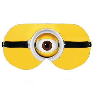 Minion face eye sleep sleeping mask blindfold blindfolds eyes pillow slumber slumbers night relax masks good health idea gift gifts present