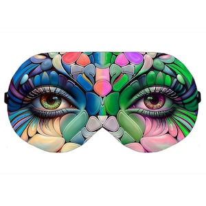 Cute Psychedelic Art Eyes face eye sleep sleeping mask blindfold blindfolds pillow slumber slumbers night relax spa masks gift gifts present