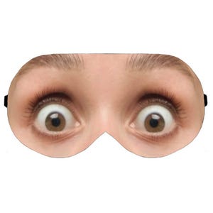 Shocked woman face eye sleep mask blindfold blindfolds slumber eyes pillow night relax sleeping masks health idea gift gifts for women her