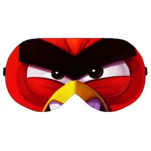 Máscara para dormir con cara de Angry Birds, antifaz para dormir, antifaz para dormir, antifaz para dormir, almohada para dormir, antifaz para dormir, buena idea, regalo, regalo