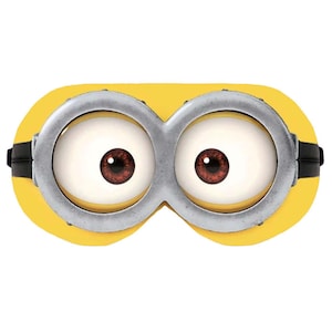 Minion face eye sleep sleeping mask blindfold blindfolds eyes pillow slumber slumbers night relax masks good health idea gift gifts present