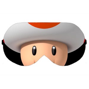 Toad Super Mario face eye sleep sleeping mask blindfold blindfolds eyes pillow slumber blackout masks good health idea gift gifts present
