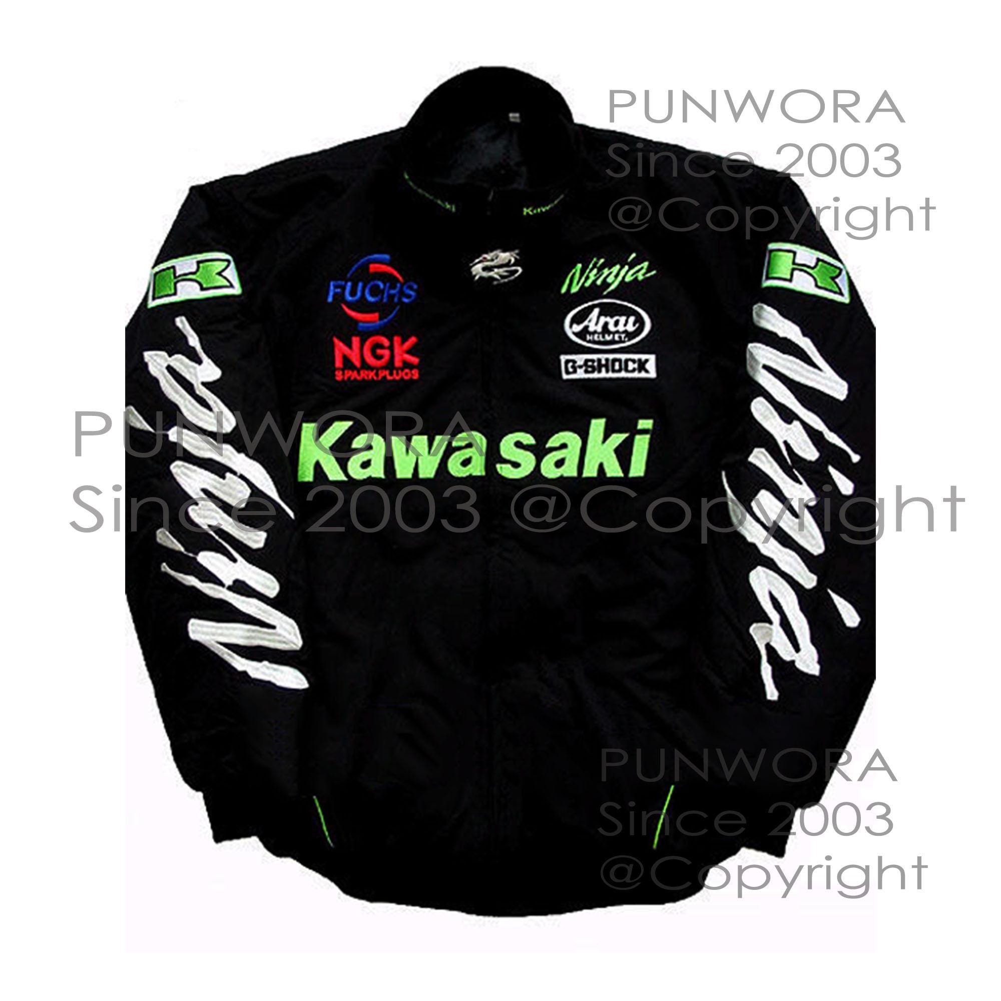 Kawasaki Racing Jacket - Etsy Kawasaki Racing Jacket - Etsy