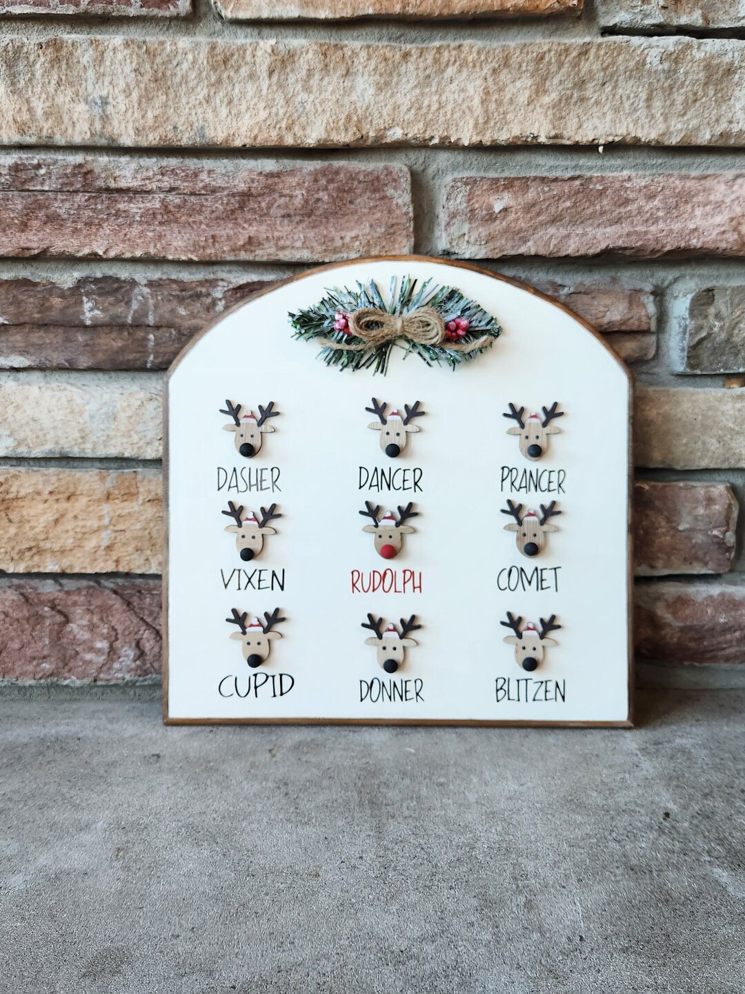 Wooden Christmas Wall Hanging Shelf Sitting Sign Santa's Etsy