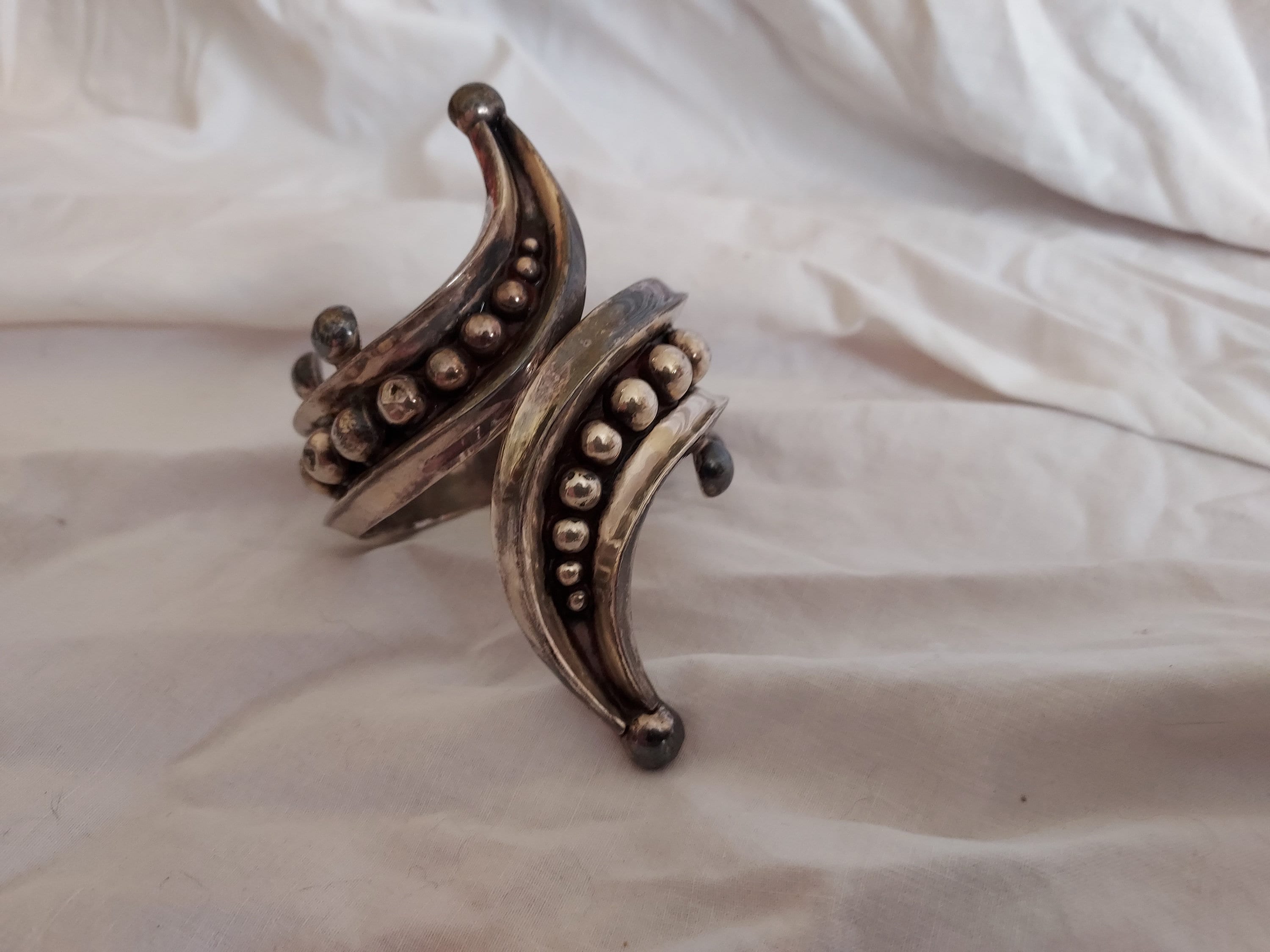 Vintage 60s Taxco Mexican Sterling Silver Bracelet - Etsy