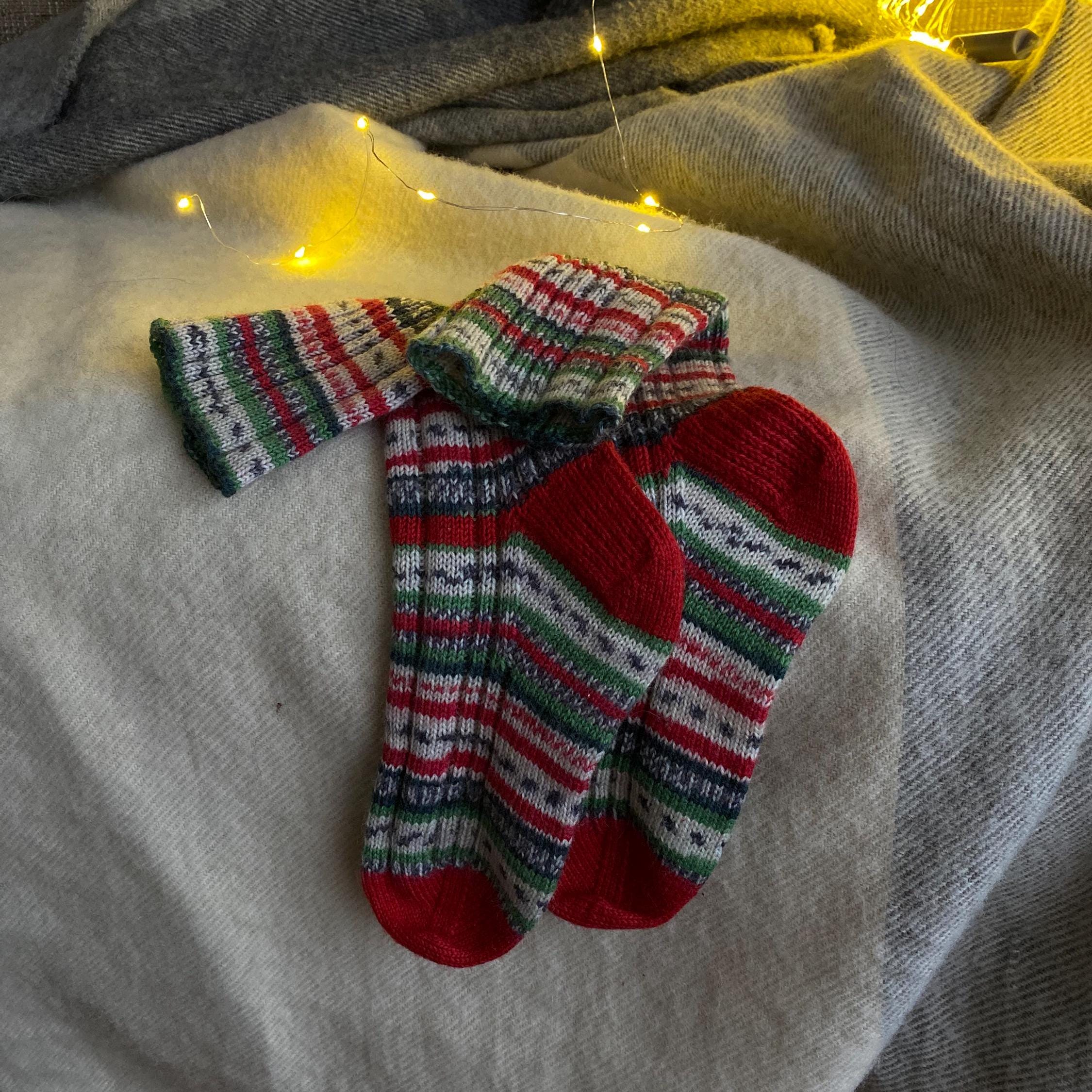 Knitted Socks Hand Knitted Socks Warm Socks Women's Socks Warm Boots Socks Christmas Hand Knitted Socks Hadmade Socks Warm Feet Wool Socks