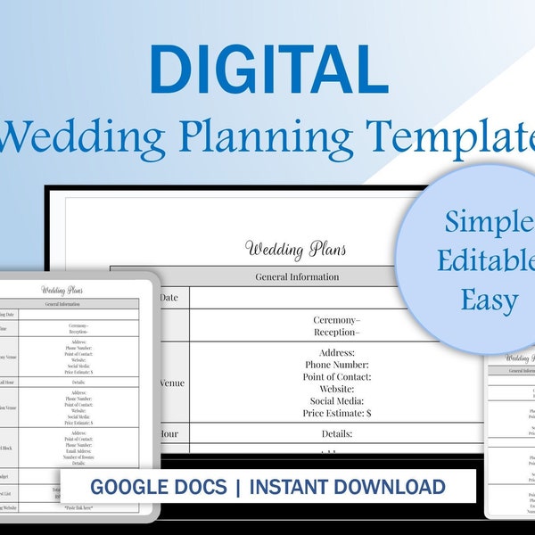 Wedding Planning Template Google Docs Etsy Wedding Planning Template Google Docs Etsy