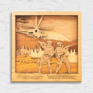 3D-Schlachtfeld | Armee veteranen militaer wand dekor | Einweihungsparty Geschenk für Staubbeutel Pate für Unabhängigkeit, Republik, Nationalfeiertag