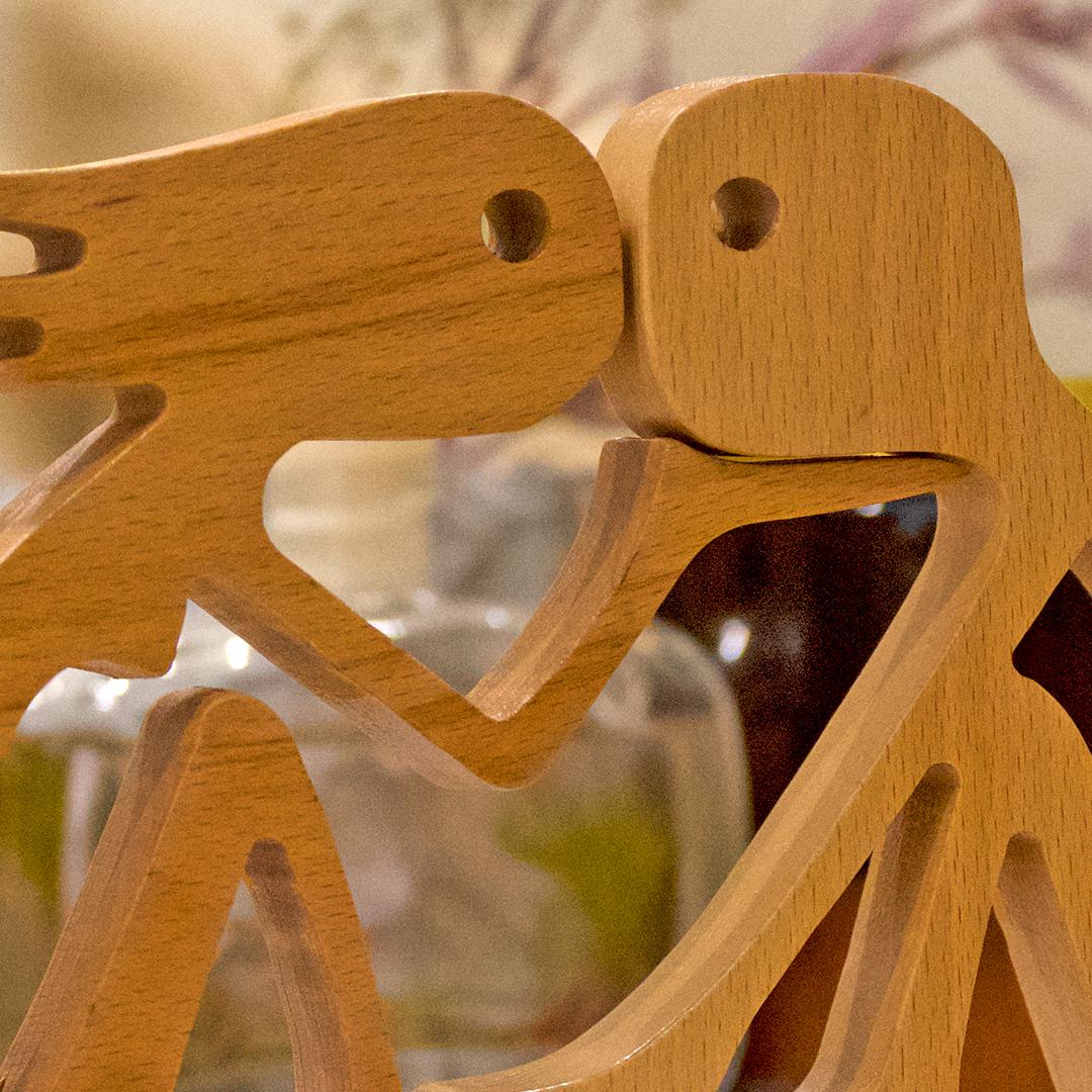 Sculpture De Couple Qui S'embrasse JXCBXJ - Art Abstrait En Résine - Décoration Romantique 26 Cm