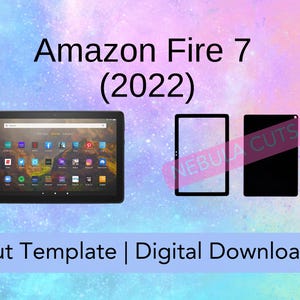 Modello skin/decalcomania per tablet Amazon Fire 7 2022 Download digitale per Cricut/Silhouette