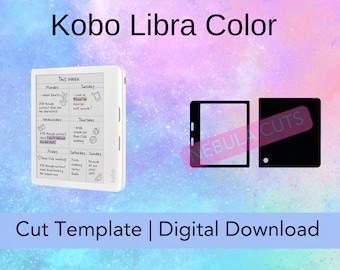 Kobo Libra Color ereader Skin/decal PNG template Digital Download for Cricut/Silhouette